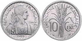 Französisch-Indochina 10 Cent 1945 ESSAI KM E38. 
f.Kr. vz+