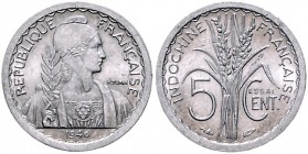 Französisch-Indochina 5 Cent 1946 ESSAI KM E40. 
 vz+