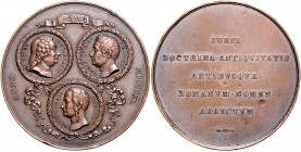 Italien Napoleon 1805-1814 Bronzemedaille 1811 (v. P. Girometti) zur Erinnerung an drei berühmte Männer des Neoklassizismus der Stadt Rom, an den Dich...