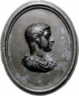 Italien - Rom Zinnmedaille o.J. (1800-1820) Zinn-Hohlguss mit jugendlichem Portrait des römischen Mitkaisers GETA (211-212 n. Chr.) 
Oxydflecken 70 x...