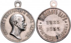 Russland Nikolai I. 1825-1855 Silbermedaille o.J. (1896 unsign.) zum Andenken an seinen 100. Geburtstag Diakov 612.1. 
winz.Rf., m. Öse 28,0mm 13,5g ...