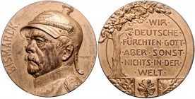 Sammlung Otto v. Bismarck Bronzemedaille o.J. (v. Wolff/Awes) auf seine Reichstagsrede Bennert 545Vs. Slg. Bö. 5152. 
50,1mm 64,8g vz+