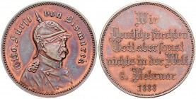 Sammlung Otto v. Bismarck Bronzemedaille 1888 (v. Lauer, unsign.) auf seine Reichstagsrede Bennert 58 (Ag). Slg. Bö. 5093 (Ag). 
30,4mm 12,5g vz