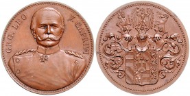 Sammlung Otto v. Bismarck Bronzemedaille o.J. auf Leo Graf v. Caprivi, Bismarcks Nachfolger als Reichskanzler 1890-94 Bennert -. Slg. Bö. -. 
27,0mm ...