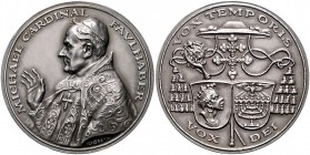 Medaillen von Karl Goetz Silbermedaille o.J. mattiert auf Michael Kardinal Faulhaber, i.Rd: BAYER. HAUPTMÜNZAMT FEINSILBER Kien. 383. Slg. Bö. 5994. ...