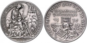 Medaillen von Karl Goetz Silbermedaille 1930 a.d. Wartburger Maientage und den 700. Todestag von Walther von der Vogelweide, i.Rd: BAYER.HAUPTMÜNZAMT....