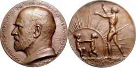 Medaillen von Hans Schwegerle Bronzegussmedaille 1912 auf Johann Baptist Schubert Hasselmann 78. 
Auflage nur 91 Stk. 120mm 520g vz