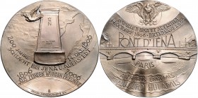 Medaillen von Peter Götz Güttler Weißmetallplakette 2006 zum 200-jährigen Jubiläum der Schlacht bei Jena und Auerstedt, Randpunze: G 
100,0mm 252,5g ...