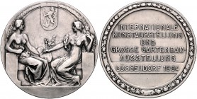 - Jugendstil Silbermedaille 1904 (v. H.Mueller/Oertel) auf die Internationale Kunst- und Gartenbauausstellung in Düsseldorf 
Rf., 55,7mm 64,4g ss