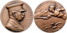 - Luftfahrt Bronzemedaille 1924 (v. M&W) auf die Amerikafahrt des LZ 126 Kai. 451. 
59,5mm 80,2g f.st