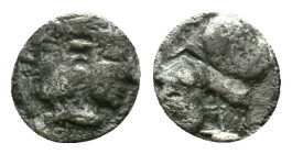 Mysia, Lampsakos AR Diobol. c. 500-450. Female janiform head / Helmeted head of Athena l. within incuse square. Reference: Condition: Very Fine

Wei...