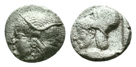 Mysia, Lampsakos AR Diobol. c. 500-450. Female janiform head / Helmeted head of Athena l. within incuse square. Reference: Condition: Very Fine

Wei...