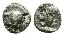 Mysia, Cyzicus Obol circa 450, AR . Forepart of boar l., behind, tunny. Lion’s head l. within incuse square. Reference: Condition: Very Fine

Weight...