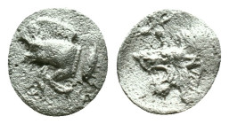 Mysia, Cyzicus Obol circa 450, AR . Forepart of boar l., behind, tunny. Lion’s head l. within incuse square. Reference: Condition: Very Fine

Weight...