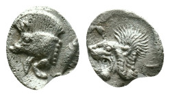 Mysia, Cyzicus Obol circa 450, AR . Forepart of boar l., behind, tunny. Lion’s head l. within incuse square. Reference: Condition: Very Fine

Weight...