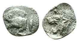Mysia, Cyzicus Obol circa 450, AR . Forepart of boar l., behind, tunny. Lion’s head l. within incuse square. Reference: Condition: Very Fine

Weight...