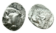 Mysia, Cyzicus Obol circa 450, AR . Forepart of boar l., behind, tunny. Lion’s head l. within incuse square. Reference: Condition: Very Fine

Weight...
