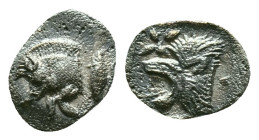 Mysia, Cyzicus Obol circa 450, AR . Forepart of boar l., behind, tunny. Lion’s head l. within incuse square. Reference: Condition: Very Fine

Weight...