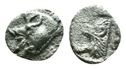 Mysia, Cyzicus Obol circa 450, AR . Forepart of boar l., behind, tunny. Lion’s head l. within incuse square. Reference: Condition: Very Fine

Weight...
