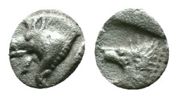 Mysia, Cyzicus Obol circa 450, AR . Forepart of boar l., behind, tunny. Lion’s head l. within incuse square. Reference: Condition: Very Fine

Weight...