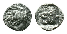 Mysia, Cyzicus Obol circa 450, AR . Forepart of boar l., behind, tunny. Lion’s head l. within incuse square. Reference: Condition: Very Fine

Weight...