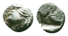 Greek Coins AR Reference: Condition: Very Fine

Weight: 0,13 gr. Diameter: 5,8 mm