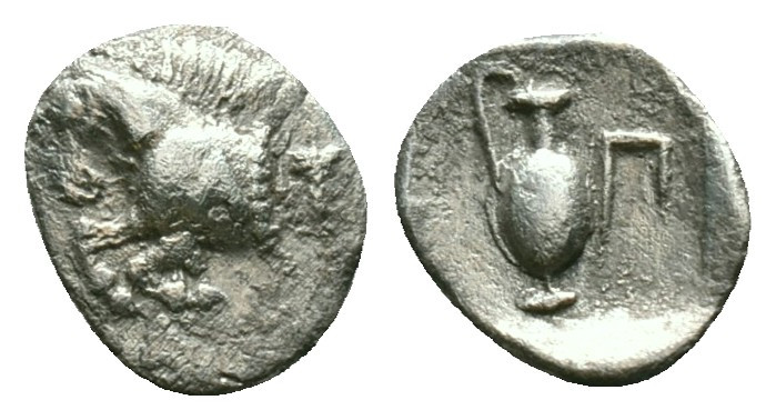 Islands off Mysia, Prokonnesos AR Hemiobol. Circa 450-425 BC. Forepart of horse ...