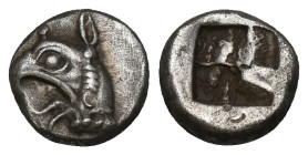 Ionia, Phokaia AR Diobol. late 6th C. BC. Head of griffin l. / Four-part incuse square. Reference: Condition: Very Fine

Weight: 1,62 gr. Diameter: ...