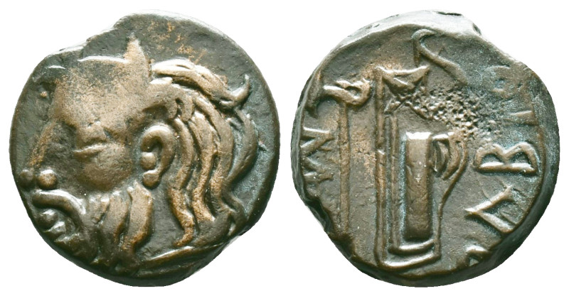 SKYTHIA. Olbia. Ae (Circa 310-280 BC). Obv: Horned head of Borysthenes left. Rev...