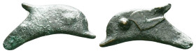 SKYTHIA. Olbia. AE Dolphin, ca. 5th-4th Century B.C. Reference: Condition: Very Fine

Weight: 1,36 gr. Diameter: 23,1 mm
