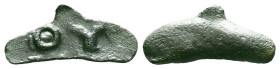 SKYTHIA. Olbia. AE Dolphin, ca. 5th-4th Century B.C. Reference: Condition: Very Fine

Weight: 1,10 gr. Diameter: 20,7 mm