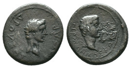 KINGS OF THRACE (Sapean). Rhoemetalkes I with Augustus (Circa 11 BC-12 AD). Ae. Obv: BAΣΙΛΕΩΣ POIMHTAΛΚΟV. Diademed head of Rhoemetalkes right. Rev: K...
