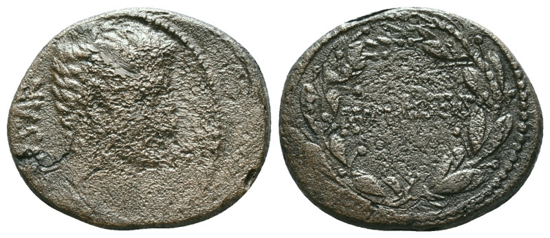 ASIA MINOR. Uncertain. Augustus (27 BC-AD 14). Ae. Obv: CAESAR. Bare head right....