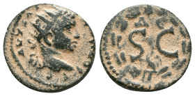 Elagabalus. (218-222 AD). Æ Bronze. Syria. Antioch. "Repatinated" Reference: Condition: Very Fine

Weight: 4,69 gr. Diameter: 18,2 mm