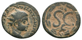 Elagabalus. (218-222 AD). Æ Bronze. Syria. Antioch. Reference: Condition: Very Fine

Weight: 3,97 gr. Diameter: 19,3 mm