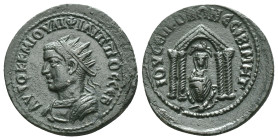MESOPOTAMIA. Nisibis. Philip II (247-249). Ae. Obv: AYTOK K M IOYΛI ΦIΛIΠΠOC CEB. Radiate and cuirassed bust left. Rev: IOY CEΠ ΚΟΛΩ ΝECIBI MHT. Tyche...