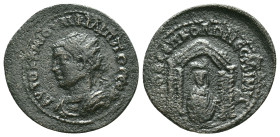 MESOPOTAMIA. Nisibis. Philip II (247-249). Ae. Obv: AYTOK K M IOYΛI ΦIΛIΠΠOC CEB. Radiate and cuirassed bust left. Rev: IOY CEΠ ΚΟΛΩ ΝECIBI MHT. Tyche...