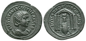MESOPOTAMIA. Nisibis. Otacilia Severa (Augusta, 244-249). Ae. Obv : MAP ΩTAKIΛ CEOYHPAN CEB. Diademed and draped bust right, set on crescent. Rev : IO...