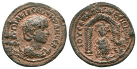 MESOPOTAMIA. Nisibis. Otacilia Severa (Augusta, 244-249). Ae. Obv : MAP ΩTAKIΛ CEOYHPAN CEB. Diademed and draped bust right, set on crescent. Rev : IO...
