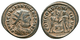 Constantius I. As Caesar, A.D. 293-305. Æ antoninianus. "Repatinated" Reference: Condition: Very Fine

Weight: 3,23 gr. Diameter: 22,8 mm