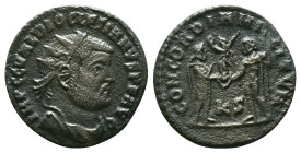 Diocletian (284-305). AE, Antoninianus. Reference: Condition: Very Fine

Weight: 3,39 gr. Diameter: 20,0 mm