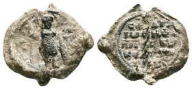 Byzantine Lead Seals Reference: Condition: Very Fine

Weight: 6,27 gr. Diameter: 22,7 mm