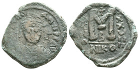 Justinian I AD 527-565. Dated RY 15 = 541/2 AD. Nikomedia Follis or 40 Nummi Æ Reference: Condition: Very Fine

Weight: 17,4 gr. Diameter: 32,5 mm