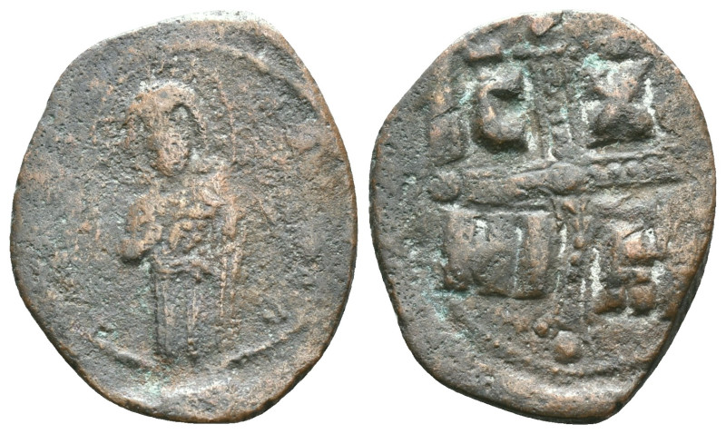 ANONYMOUS FOLLES. Class C. Attributed to Michael IV (1034-1041). Obv: + ЄMMANOVH...