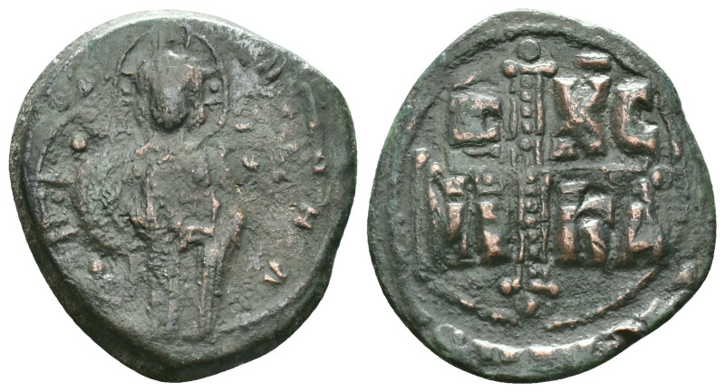 ANONYMOUS FOLLES. Class C. Attributed to Michael IV (1034-1041). Obv: + ЄMMANOVH...