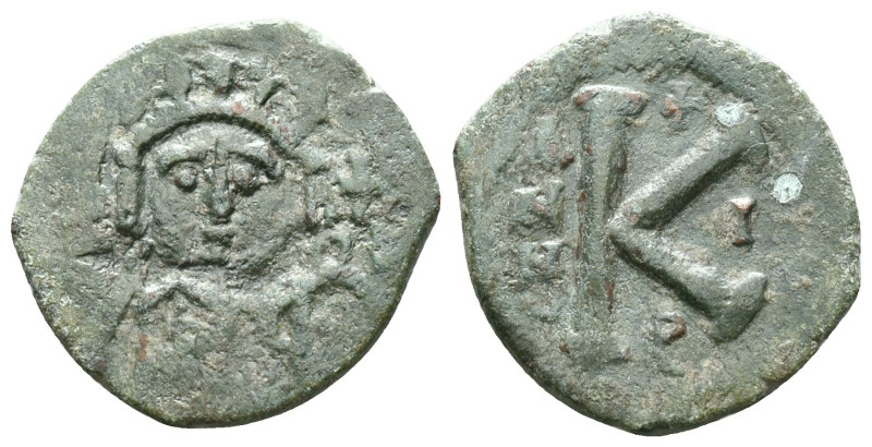 Maurice Tiberius. 582-602. AE half follis Reference: Condition: Very Fine

Wei...
