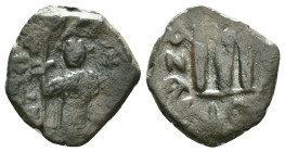 Umayyad Caliphate. Arab-Byzantine coinage (Pseudo-Byzantine types) . Circa 650s-660s. Æ Fals Reference: Condition: Very Fine

Weight: 3,47 gr. Diame...