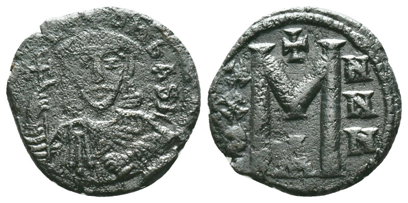 Leo V, the Armenian AD 813-820. Constantinople Follis Æ 21,8mm., 5,66g. LEON bAS...