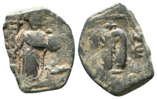 Arab - Byzantine Coins, 7th - 13th Centuries Reference: Condition: Very Fine

Weight: 4,18 gr. Diameter: 22,4 mm
