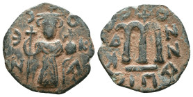 Arab - Byzantine Coins, 7th - 13th Centuries "Repatinated" Reference: Condition: Very Fine

Weight: 4,19 gr. Diameter: 23,4 mm